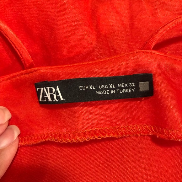 Zara orange slip dress with spaghetti straps, XL - Picture 3 of 11